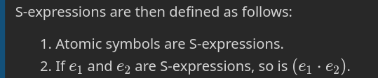 Definition of S-expressions