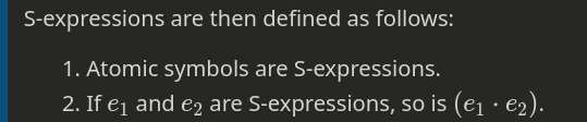 Animation of simplifying the definition of S-expressions