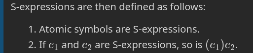 Simplified definition of S-expressions